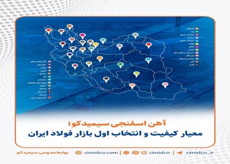 عبور آهن اسفنجی سیمیدکو از مرزهای جغرافیایی